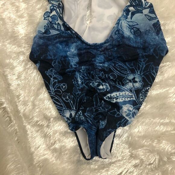 The bikini Lab Floral print open back one piece S - Picture 4 of 7